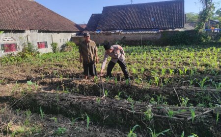 Polisi Kawal Lahan Produktif Warga, Polres Malang Dukung Ketahanan Pangan